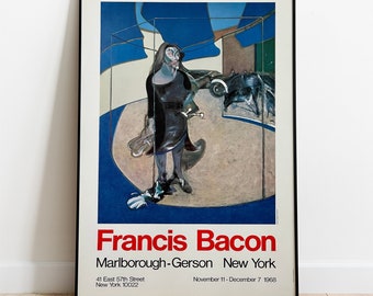 Francis Bacon Exhibition Poster - Exhibition at Marlborough_Gerson Galleries _ 1968 - Painting Art Modern Art Canvas Wall Art Poster Print