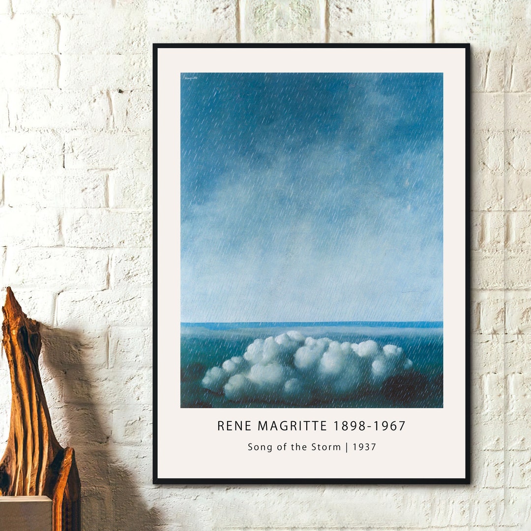 Un Musee Ephemere 1986/マグリット/アートポスター Original Magritte Exhibition Poster Maeght 