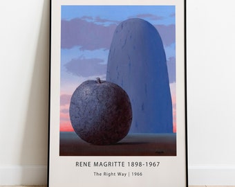 ルネ・マグリット展ポスター - 正しい道 1966 - 絵画アート、モダン