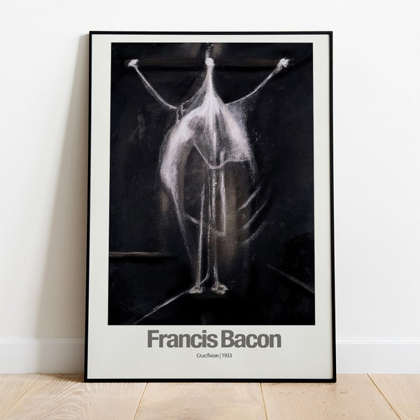 Francis Bacon Tentoonstelling Poster - Kruisiging _ 1933 - Schilderij Kunst Moderne Kunst Canvas Wall Art Poster Print Schilderij Kunst