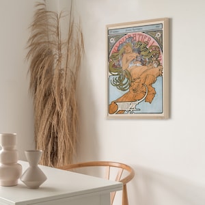 Alphonse Mucha Poster Art Digital Download -  Au Quartier Latin  1897 - Mucha Wall Art - Digital Downloadable Art Print Wall Art