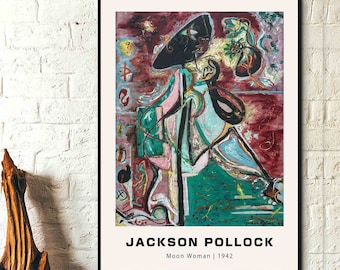 ジャクソン・ポロック、Untitled.C、1950年｜美術館展示ポスター、抽象 