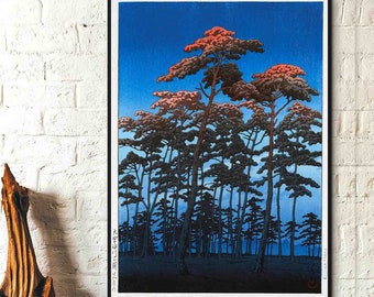 川瀬巴水ワシントン記念塔浮世絵：ポトマック川の桜 - Etsy 日本