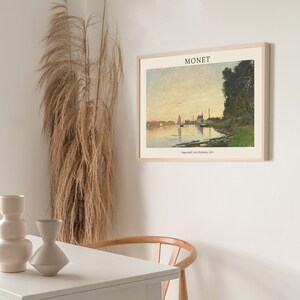 Claude Monet Poster Digital Download- Argenteuil, Late Afternoon _1872 -Vintage Art Prints Monet Wall Art, Exhibition Poster Prints and Art