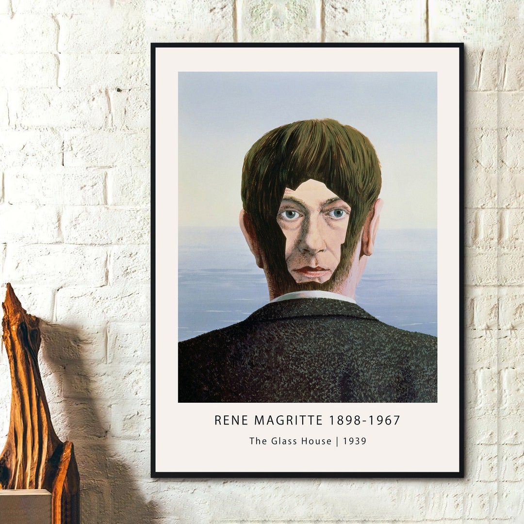 Rene Magritte Exhibition Poster - the Glass House 1939 - Painting Art ...