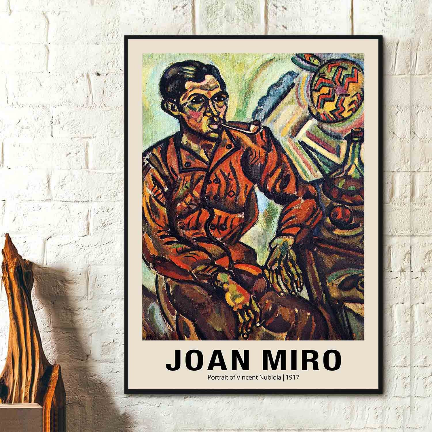 Joan Miro Print- Portrait of Vincent Nubiola 1917- Spanish Painter