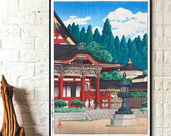 善雪寺 川瀬巴水 浮世絵ポスター - Etsy 日本
