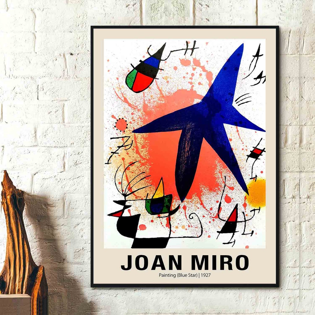 ジョアン・ミロ プリント - 絵画 (青い星) 1927 - スペインの画家