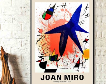 ジョアン・ミロ プリント - 絵画 (青い星) 1927 - スペインの画家