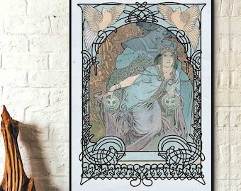 Alphonse Mucha Print- Ilsee, Princesse de Tripoli  1897- Art Nouveau Poster, Alphonse Mucha Print, Mucha Wall Art, Birthday Gift Ideas, Art