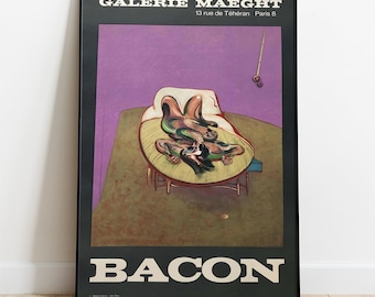 Francis Bacon Exhibition Poster - Circa 1967 - Painting Art Modern Art Canvas Wall Art Poster Print Painting Art Exhibition Poster Art