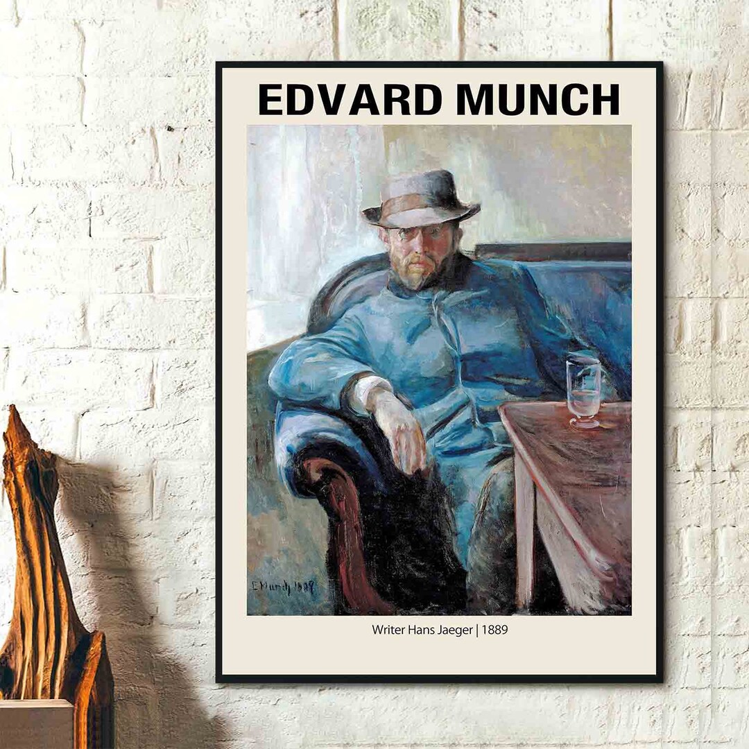 フランシス・ベーコンのポスターとキャンバスの絵画《風景の中の人物