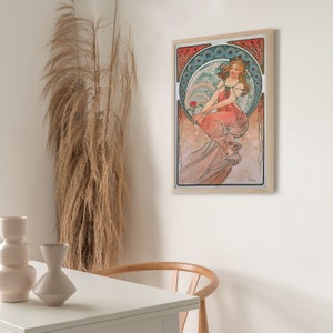 Alphonse Mucha Poster Digital Download -The Arts – Painting _ 1899 - Mucha Wall Art -Digital Downloadable -Mucha Digital Art Print Wall Art
