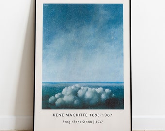 レア 【 ルネ・マグリット展 】ポスター  1979年  ポンピドーセンター ポンピドゥー・センターのマグリット展｜Comme d'habitude