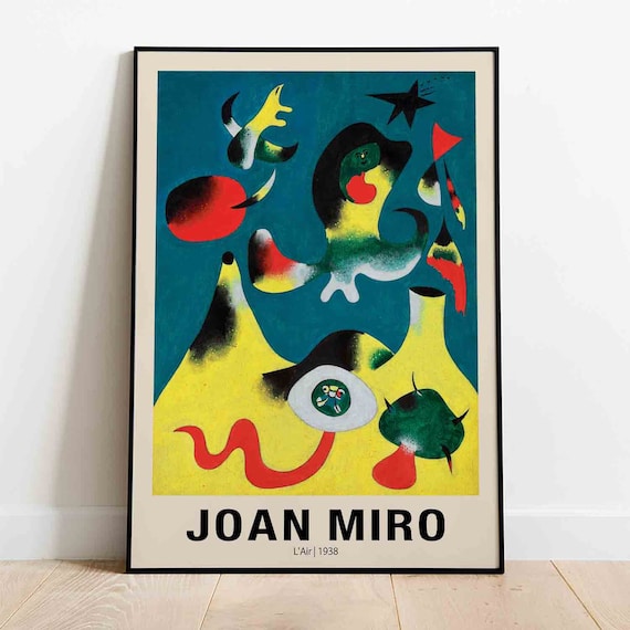 Joan Miro Print- L Air 1938 - Spanish Painter Wall Art, Abstract