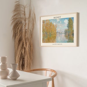 Cartel de Claude Monet Descarga digital- Efecto otoño en Argenteuil _ 1873 - Impresiones de arte vintage Exposición de arte de pared Impresiones de carteles y decoración de arte