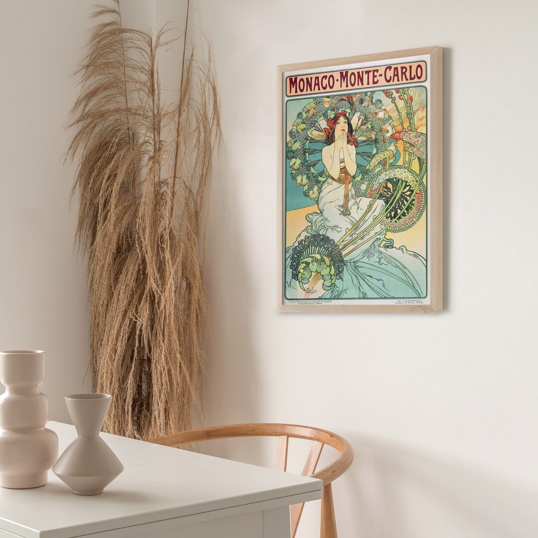 Alphonse Mucha Poster Digital Download - Monaco – Monte Carlo _1897 ...