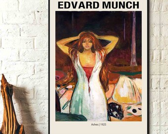 Edvard Munch Art Print- Ashes  1925 -Edvard Munch Poster, Edvard Munch Wall Art, Munch Exhibition Prints, Museum Prints, Modern Home Decor