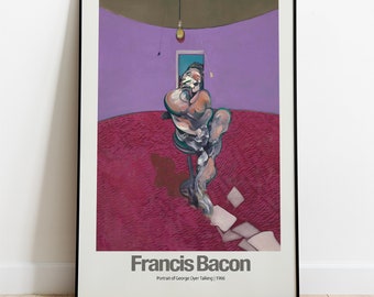 Francis Bacon Exhibition Poster -Portrait of George Dyer Talking _ 1966 Painting Art Modern Art Canvas Wall Art Poster Print Painting Art