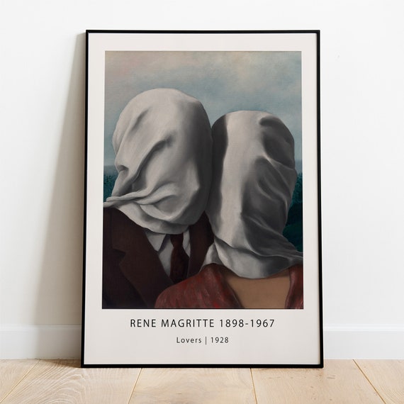ルネ・マグリット展ポスター - 恋人たち _ 1928 絵画 アート モダン