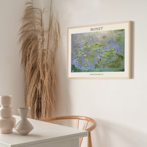Claude Monet Poster Digital Download- Nympheas (Waterlilies) _ 1917 -Vintage Prints Wall Art Exhibition Poster Prints and Art Home Decor