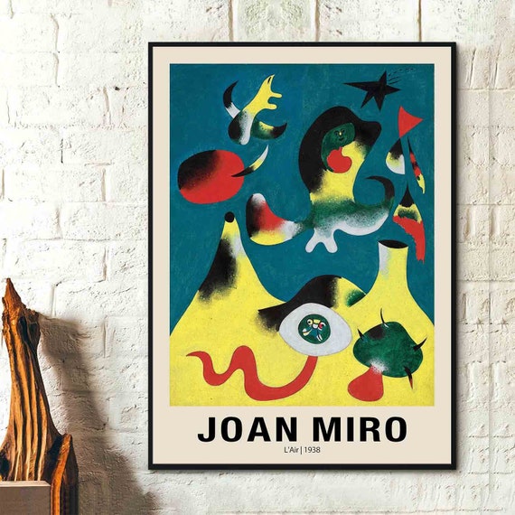 Joan Miro Print- L Air 1938 - Spanish Painter Wall Art, Abstract