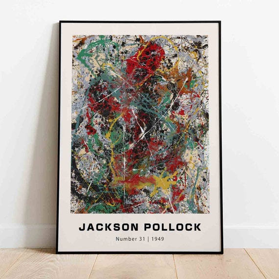 額装済】Pollock『Number 9, 1949』抽象画 アートポスター 額装済