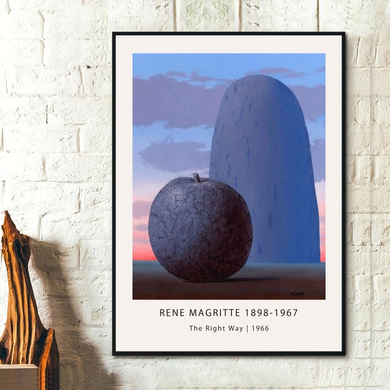ルネ・マグリット展ポスター - 正しい道 1966 - 絵画アート、モダン