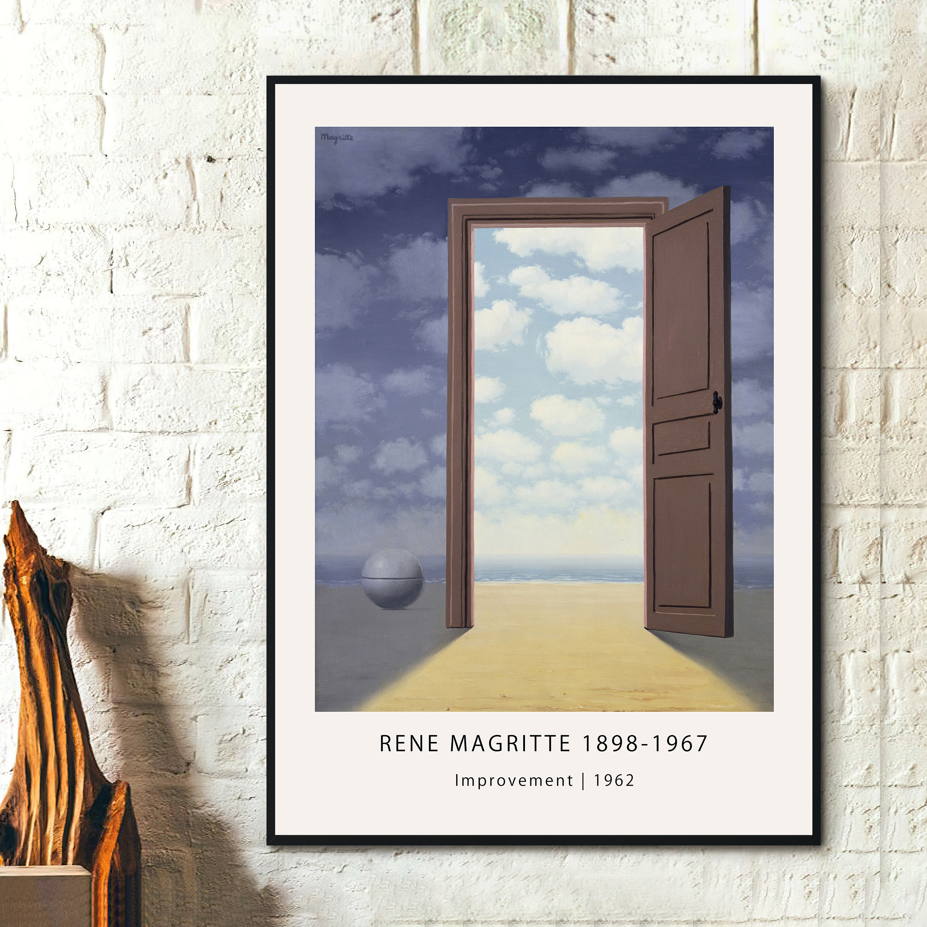 Rene Magritte Exhibition Poster - Improvement _ 1962 Painting Art