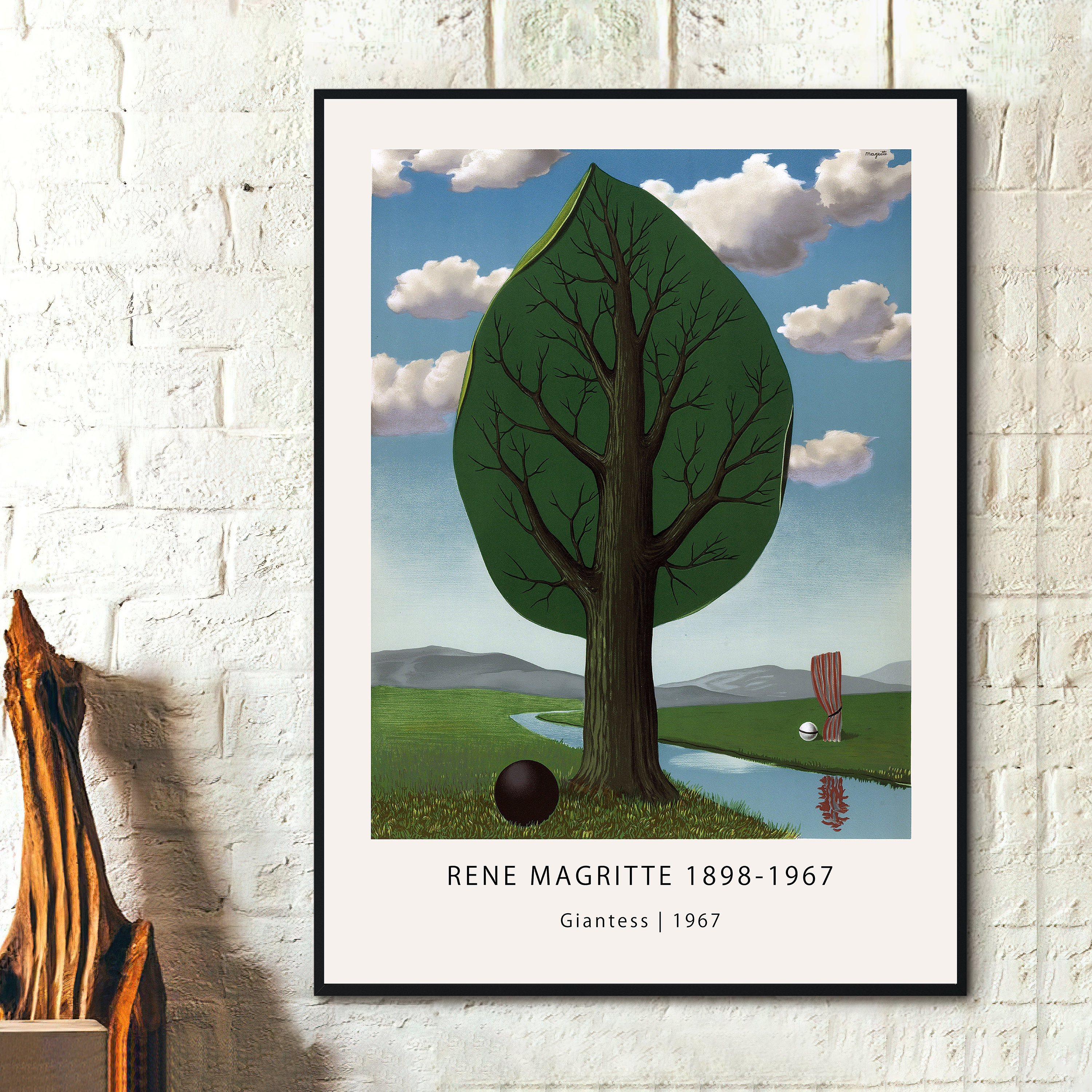 Rene Magritte Exhibition Poster - Giantess _ 1967 Painting Art
