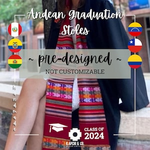 Estola de graduación prediseñada / andina / peruana