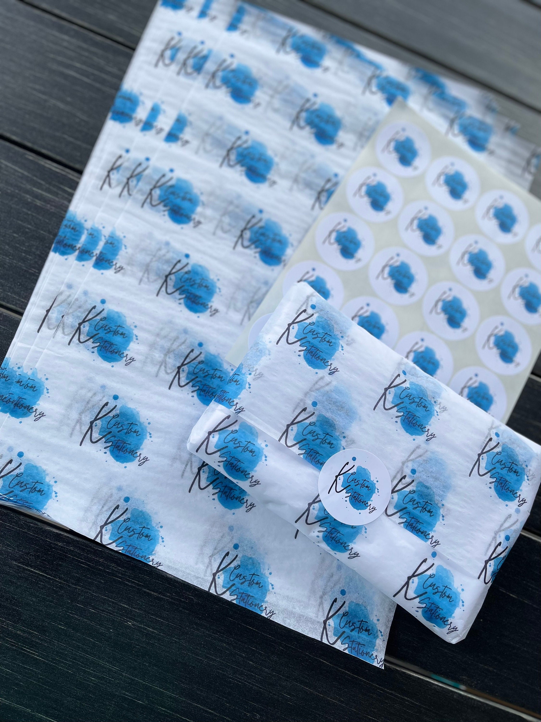 CUSTOM Tissue paper logo tissue custom packaging tissue Etsy