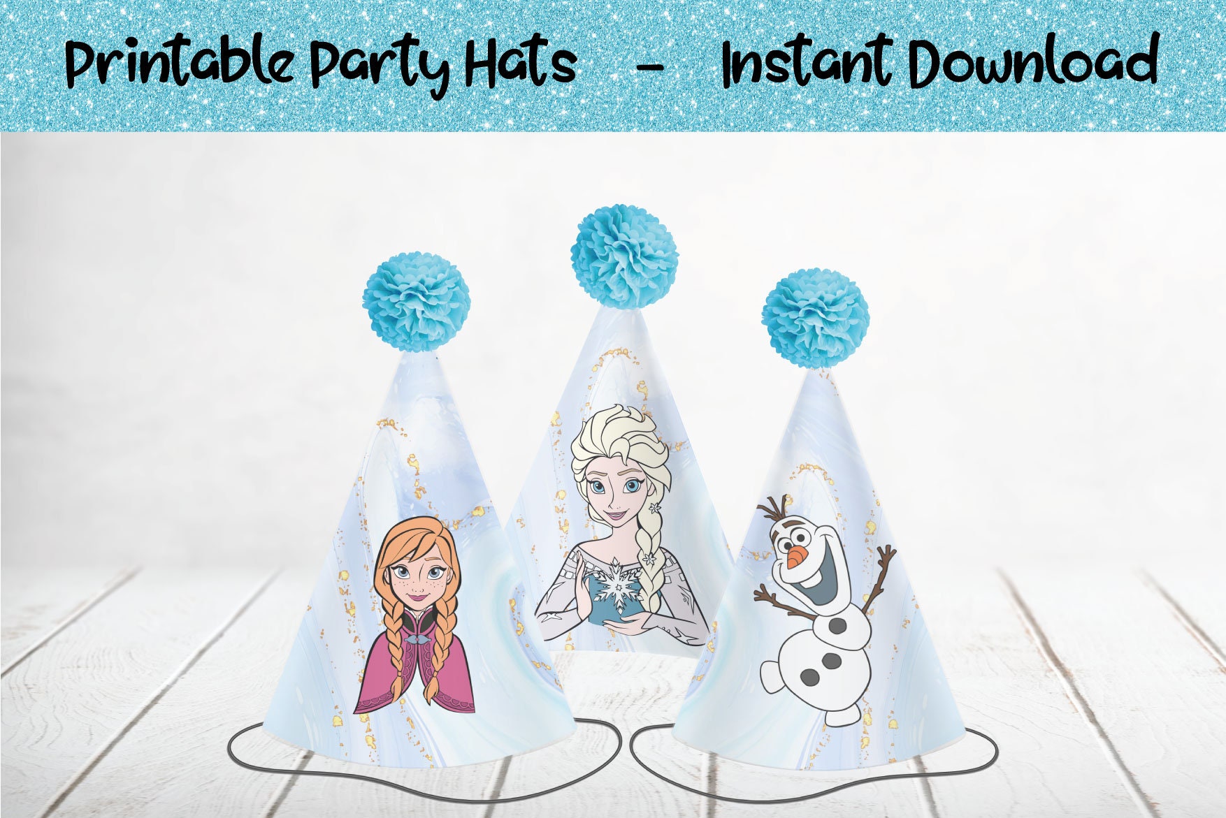 Instant Download Frozen Birthday Party Hat Birthday Etsy Australia