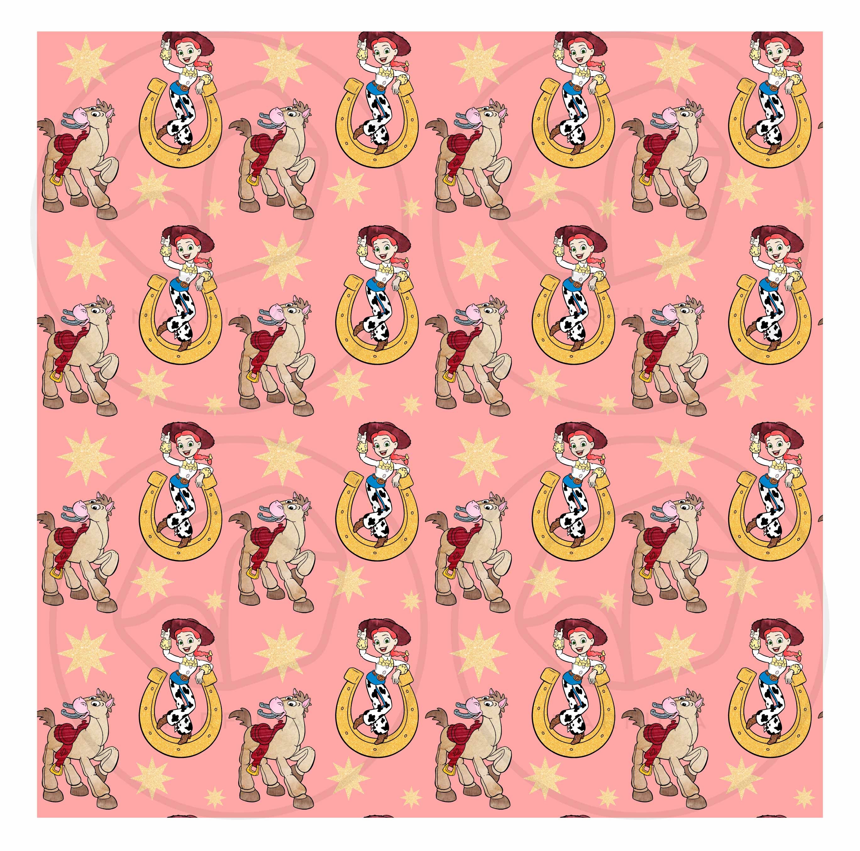 Toy Story Jessie Seamless Pattern Toy Story Pattern Jessie Etsy