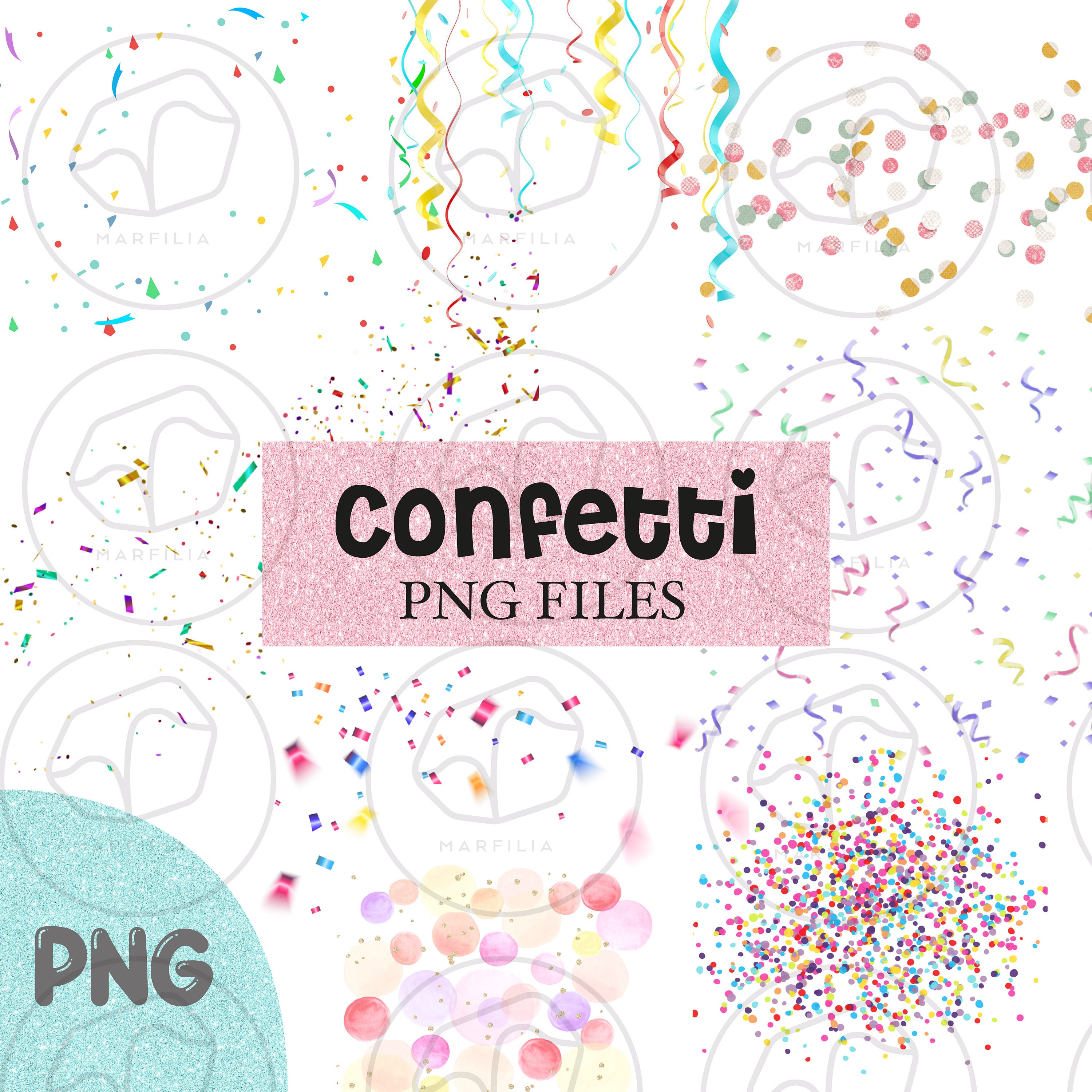 Confetti Clipart Confetti Birthday Confetti PNG Confetti Etsy