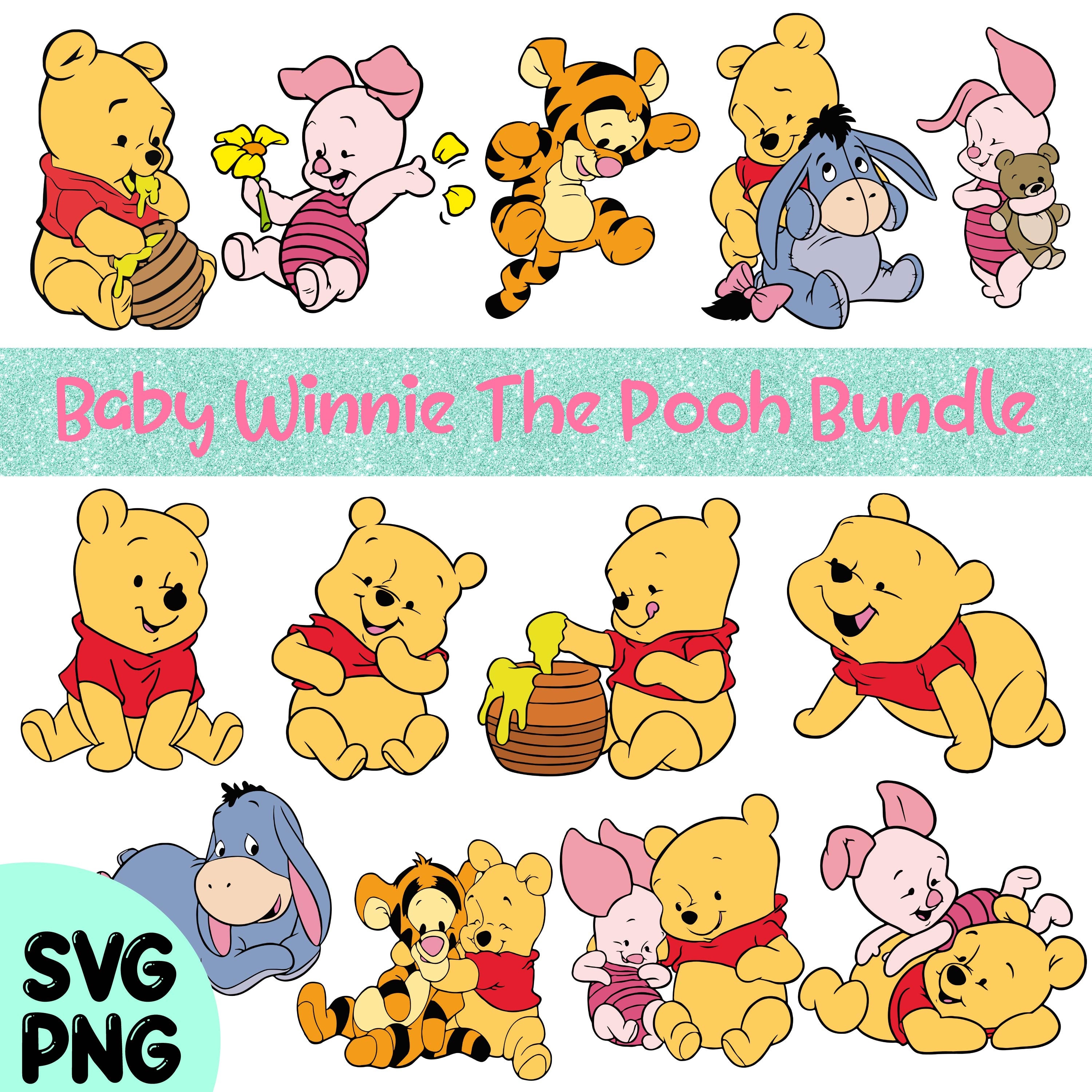 Baby Winnie The Pooh Outline