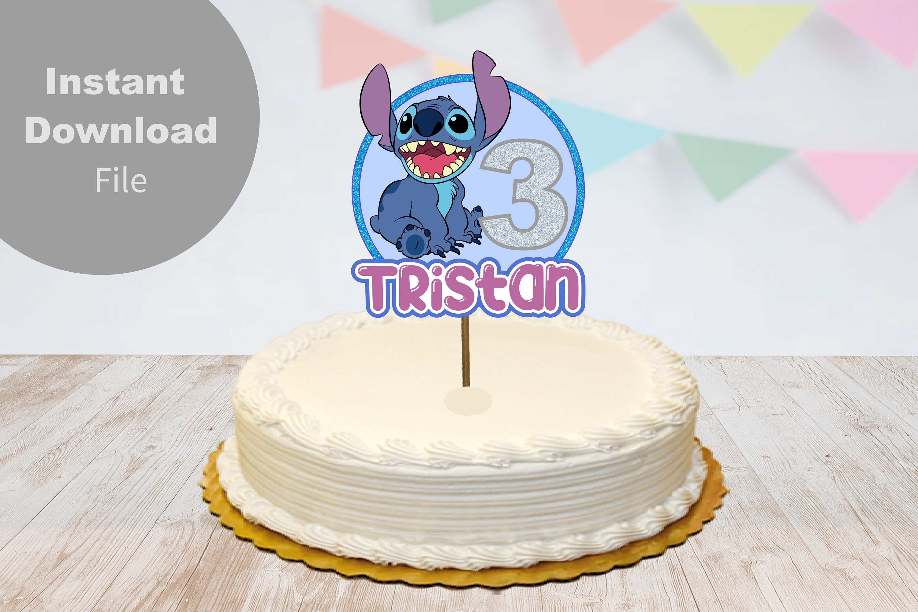 Stitch Cake Topper, Lilo and Stitch Personalized Cake Topper, Stitch Theme Cake  Topper, Stitch Birthday Cake Topper 