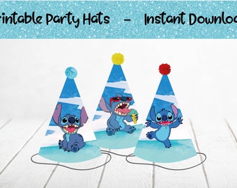 Stitch Straw Topper Birthday Celebration Party Hat 