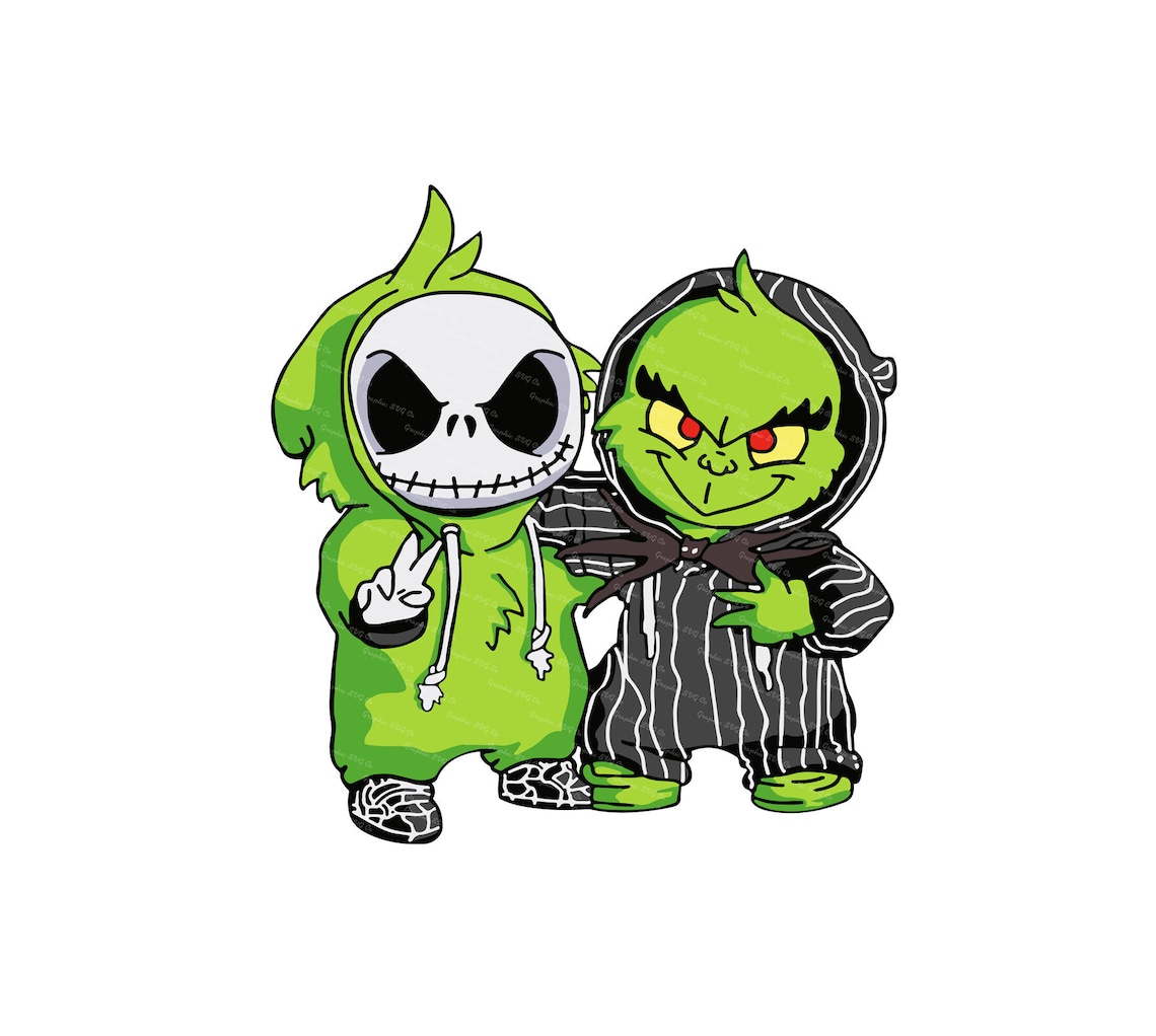 Grinch and Jack Skellington Svg, the Grinch Svg, Jack Skellington Svg, Movie, Nightmare Before