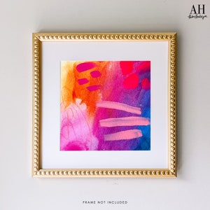 Cotton Candy Print - Bright Pink Purple Abstract Art Print, Vibrant Painting, Terra cotta Colorful Wall Art, Print of Original Acrylic Art
