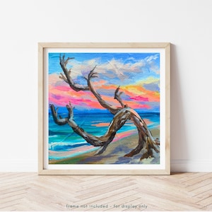 Georgia Print - Jekyll Island Wall Art, Georgia Coastal Landscape Painting, Colorful Beach Decor, Georgia Gift, Fine Art Giclee Print