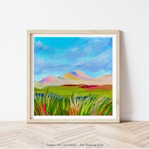 Nebraska Print - Oglala National Grasslands Art, Prairie Landscape Painting, Colorful Farmhouse Decor, Nebraska Gift, Fine Art Giclee Print