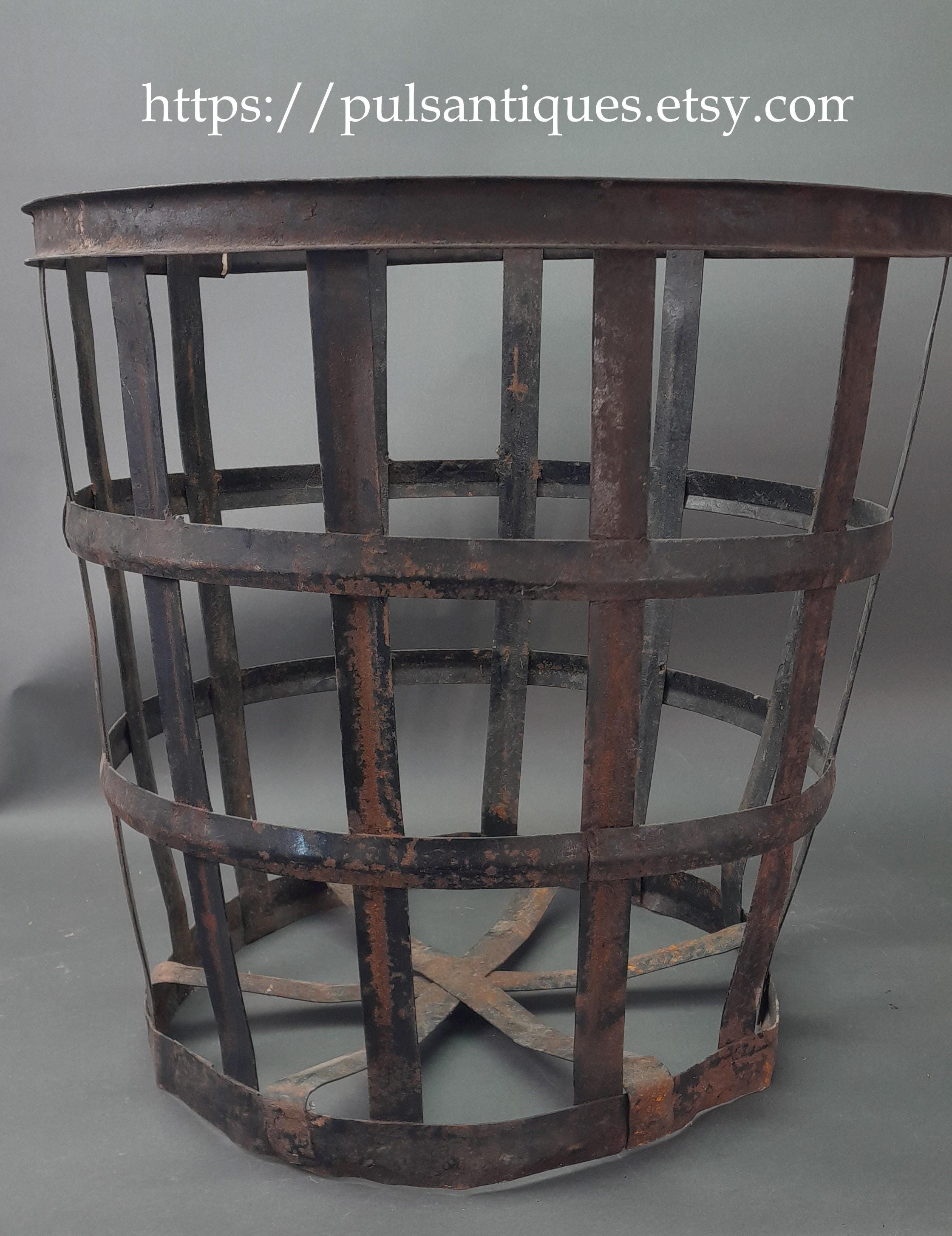 Antique Metal Baske - Etsy