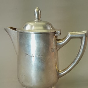 antique art-deco SILVER  PLATED coffe  POT