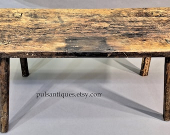 BANC PRIMITIF ANTIQUE