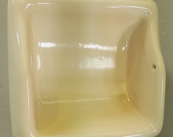 vintage 1950s build in ceramic TOILET PAPER HOLDER