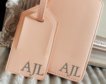 Personalised passport cover and luggage tag