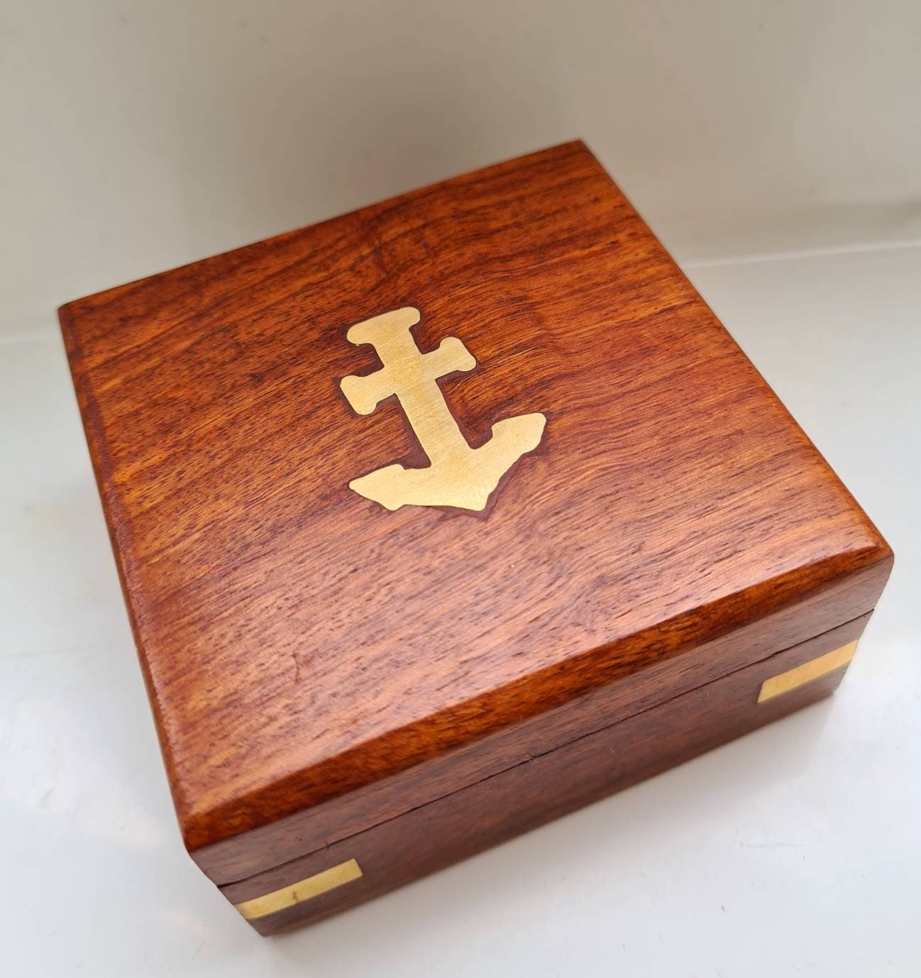 Small Antique Marine Compass With Wooden Box Etsy UK