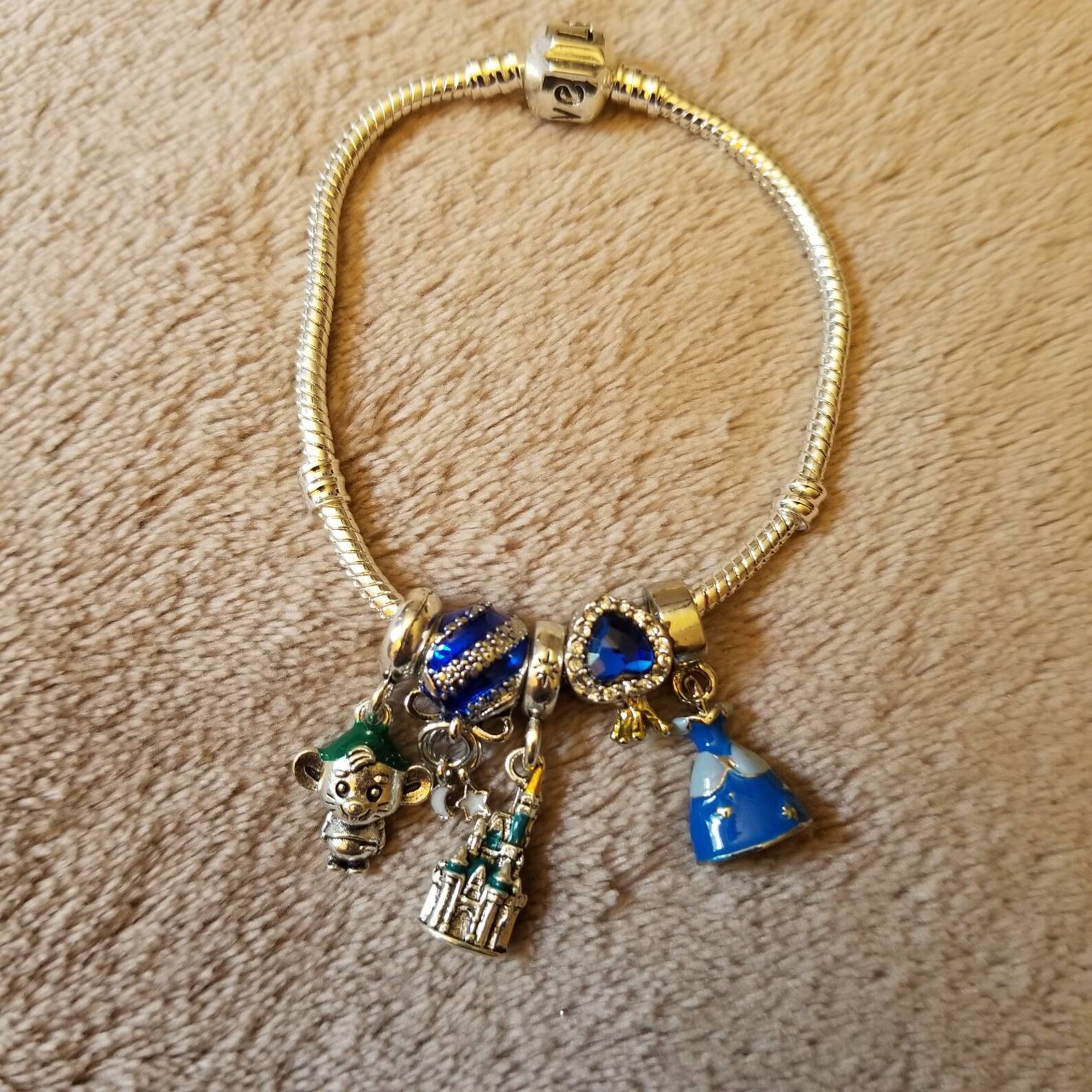 Disney Cinderella Charm Bracelet Gus Charm Bead Star and Etsy