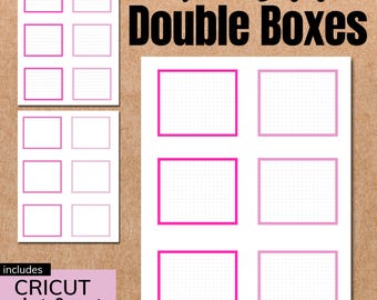 Pink Double Planner Box Stickers: Classic Happy Planner (Printable PDF & PNG)